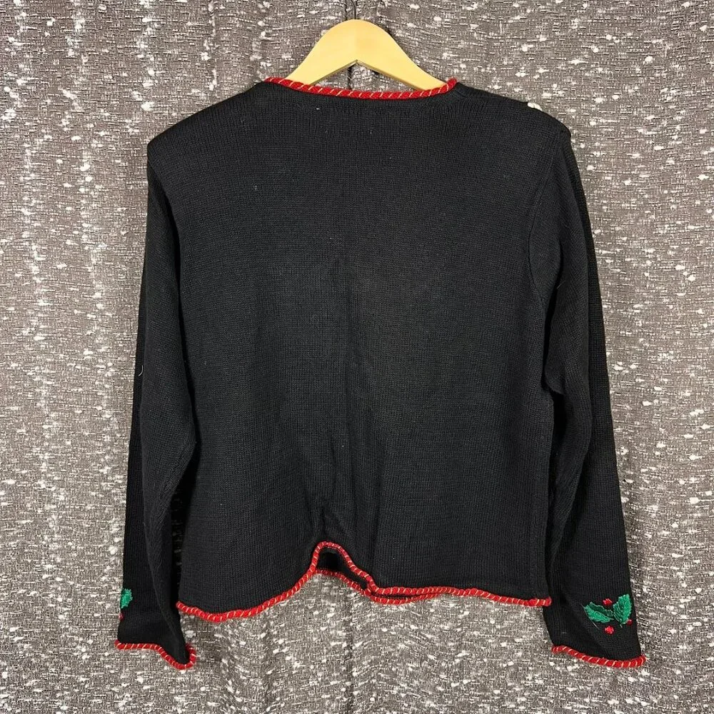 Ugly‎ Christmas Sweater Black Cardigan Sweater